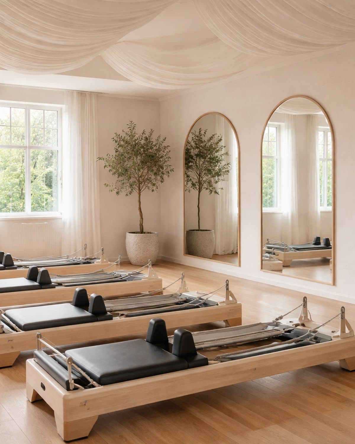 Uprise reformer studio with arched mirrors